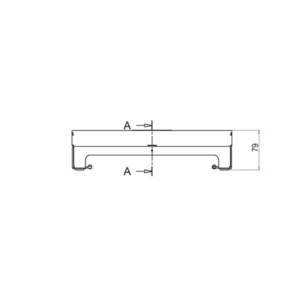 Produktbild UBD 324 251  -  Unterflur-Bodendose UBD 320 inkl. Deckel mit Kante, geschlossen, 25mm Vertiefung und 1 Schnurauslass